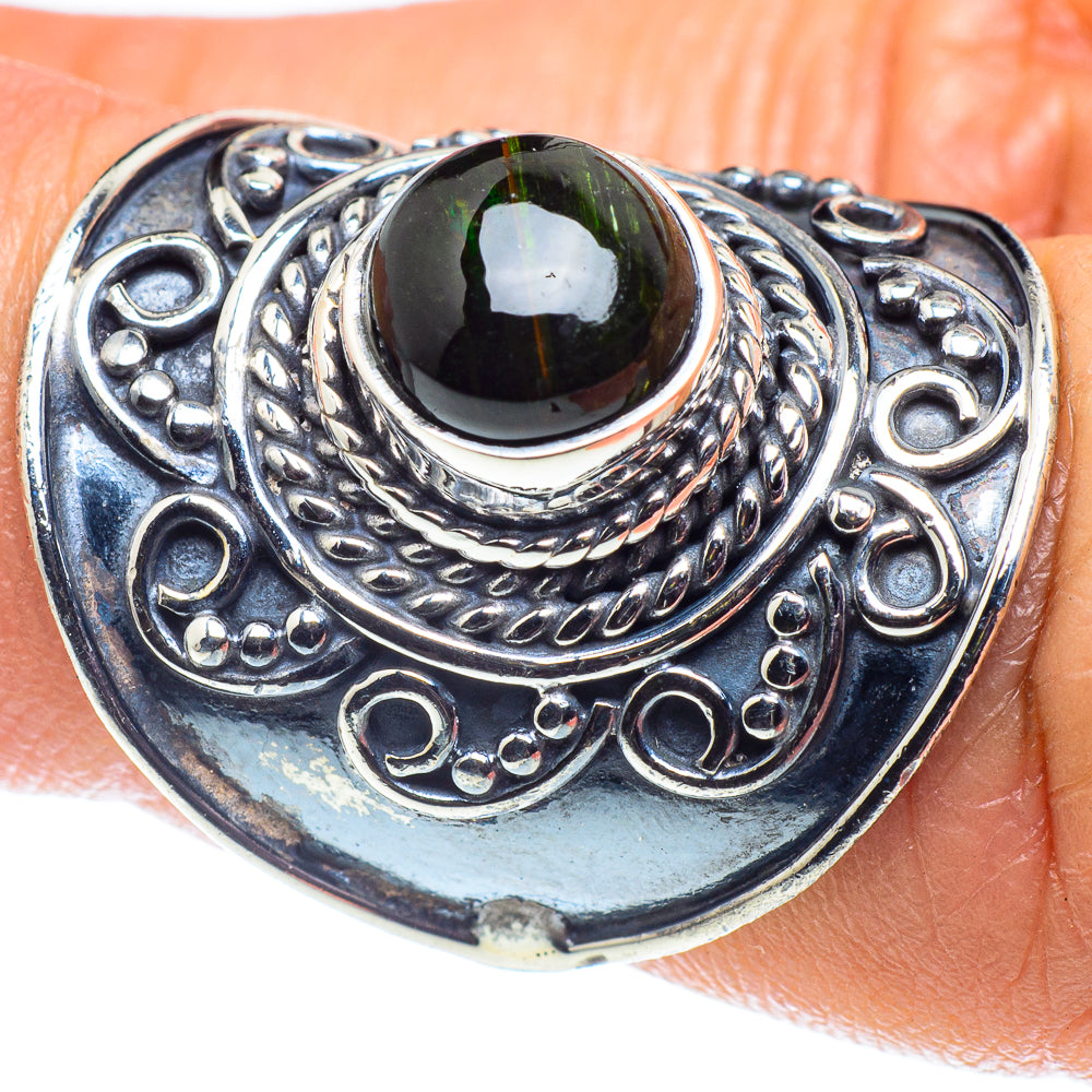Green Tourmaline Rings handcrafted by Ana Silver Co - RING58762
