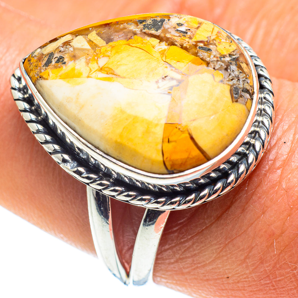 Brecciated Mookaite Rings handcrafted by Ana Silver Co - RING58765
