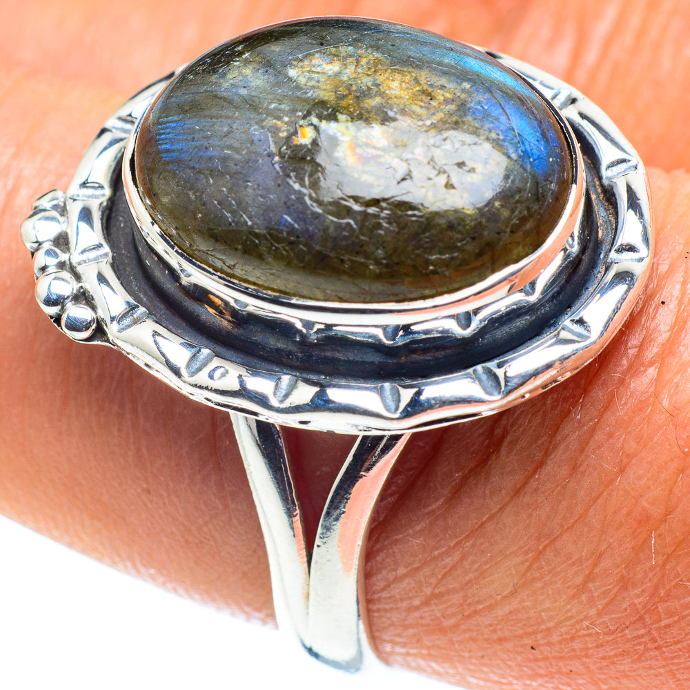 Labradorite Rings handcrafted by Ana Silver Co - RING58777