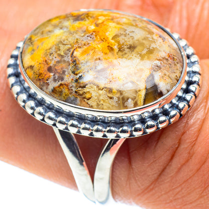 Plume Agate Rings handcrafted by Ana Silver Co - RING58780