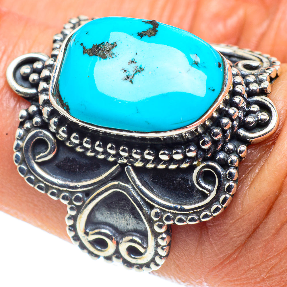 Tibetan Turquoise Rings handcrafted by Ana Silver Co - RING58781