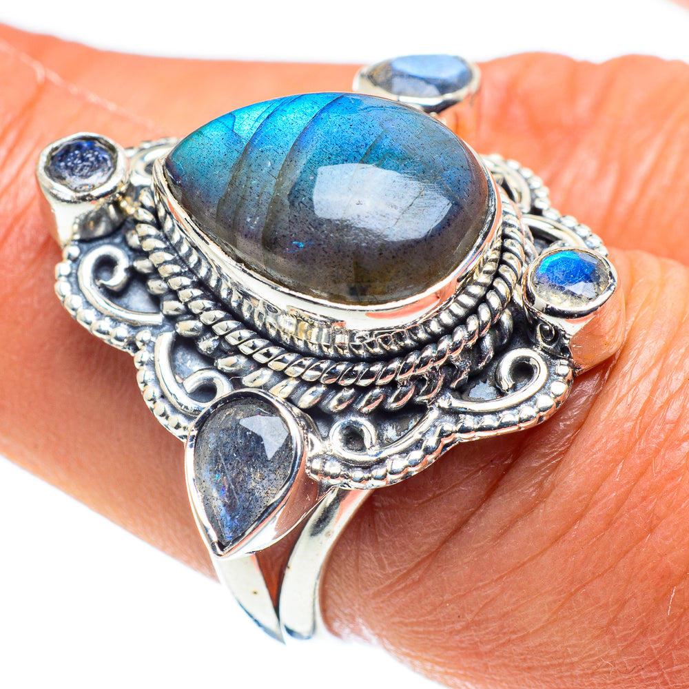 Labradorite Rings handcrafted by Ana Silver Co - RING58793
