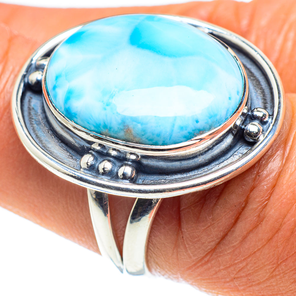 Larimar Rings handcrafted by Ana Silver Co - RING58799