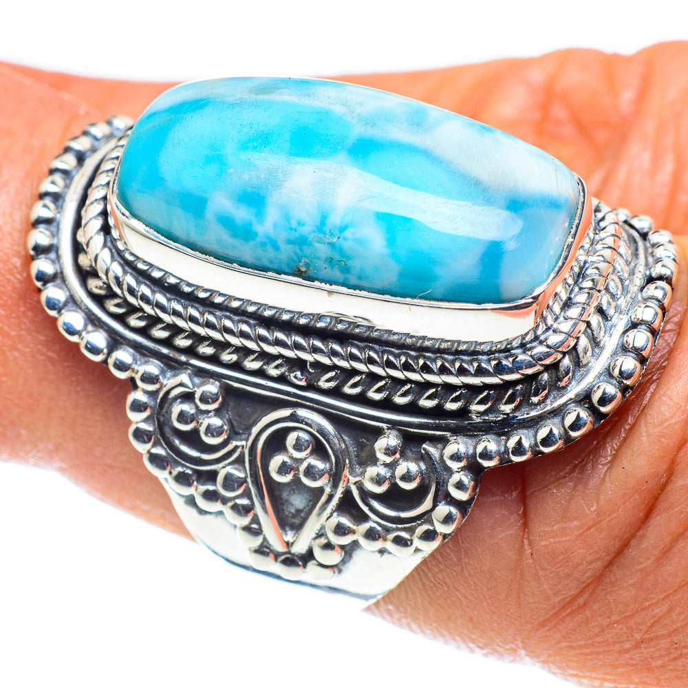 Larimar Rings handcrafted by Ana Silver Co - RING58802