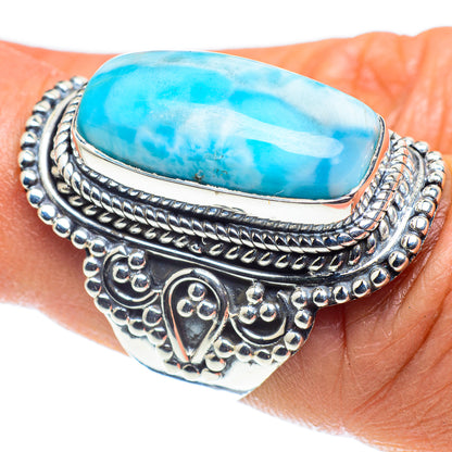 Larimar Rings handcrafted by Ana Silver Co - RING58802