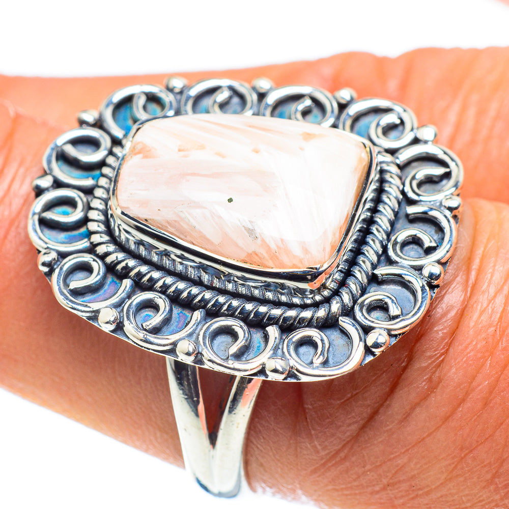Scolecite Rings handcrafted by Ana Silver Co - RING58809