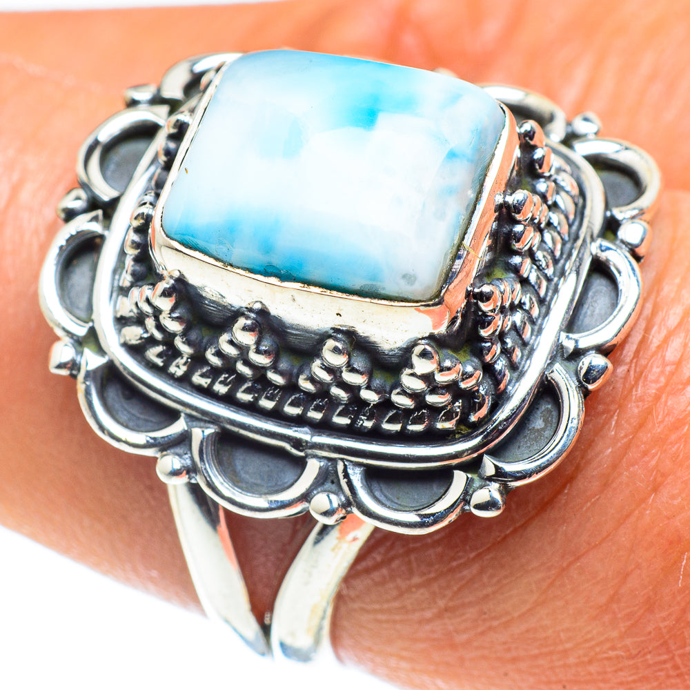 Larimar Rings handcrafted by Ana Silver Co - RING58810