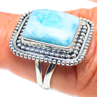 Larimar Rings handcrafted by Ana Silver Co - RING58811