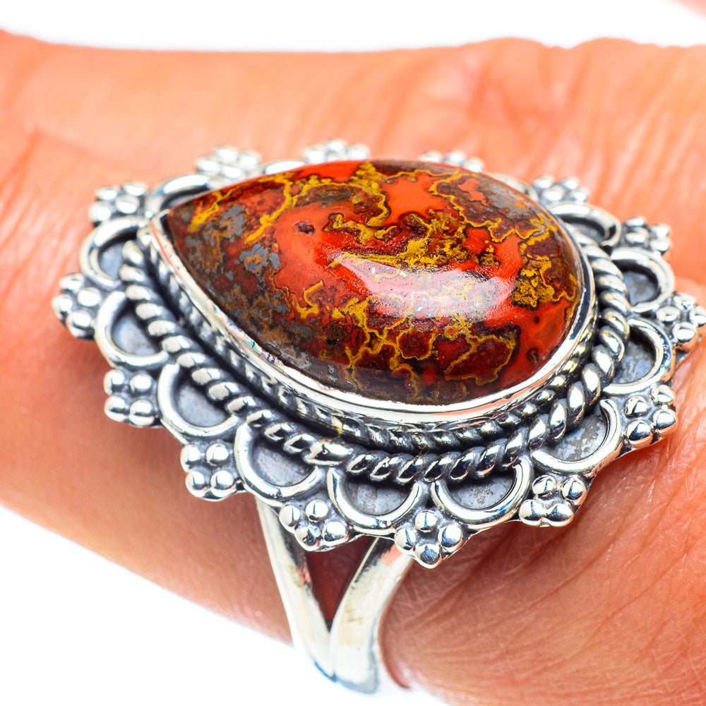 Moroccan Agate Rings handcrafted by Ana Silver Co - RING58815
