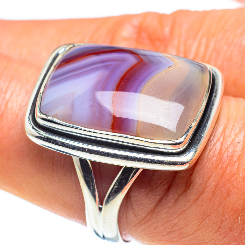 Botswana Agate Rings handcrafted by Ana Silver Co - RING58816
