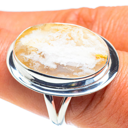 Plume Agate Rings handcrafted by Ana Silver Co - RING58817
