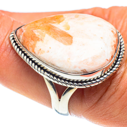 Scolecite Rings handcrafted by Ana Silver Co - RING58819