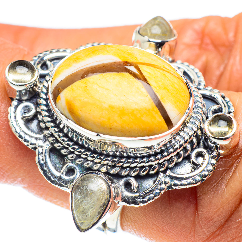 Brecciated Mookaite Rings handcrafted by Ana Silver Co - RING58830