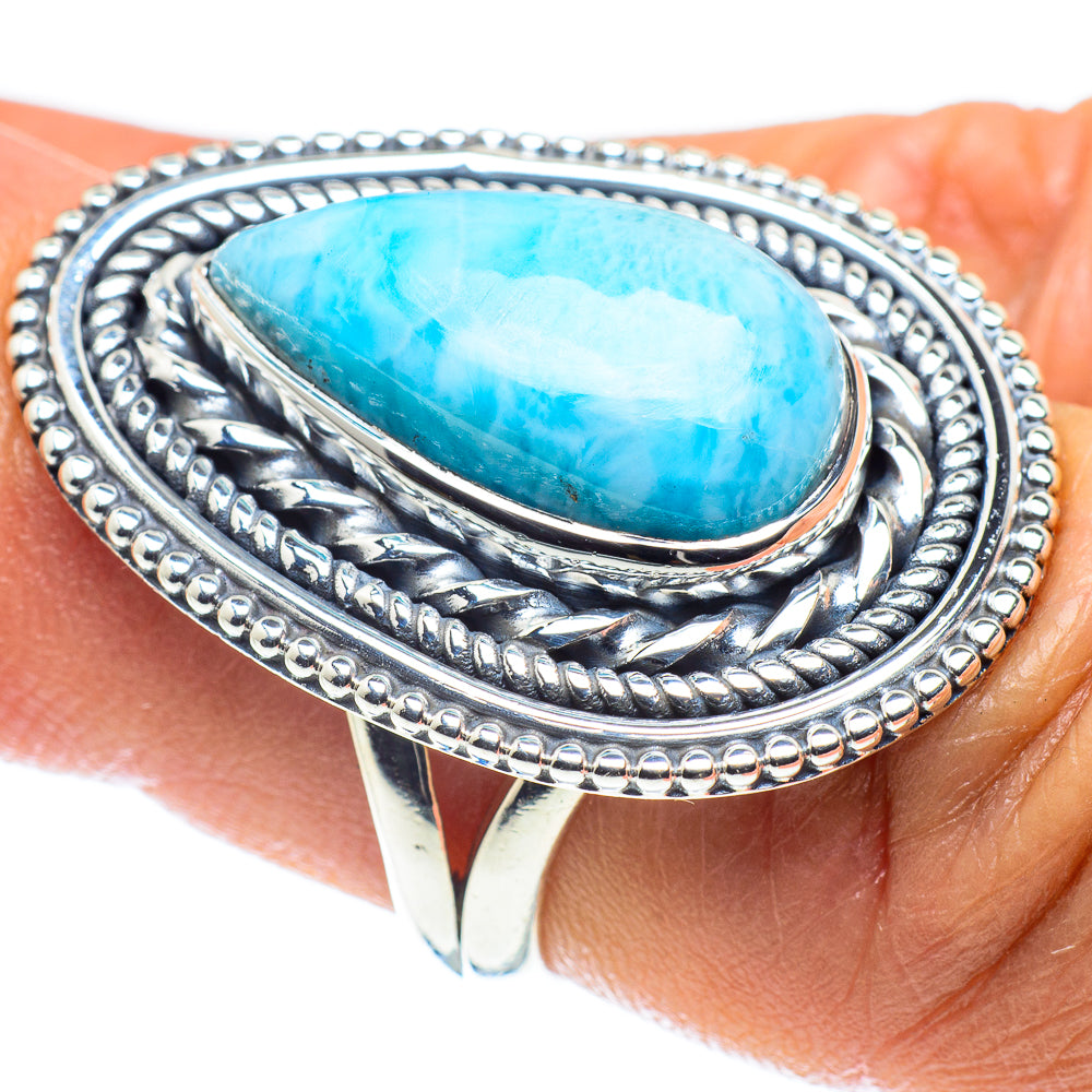 Larimar Rings handcrafted by Ana Silver Co - RING58835