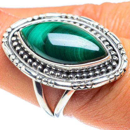 Malachite Rings handcrafted by Ana Silver Co - RING58839