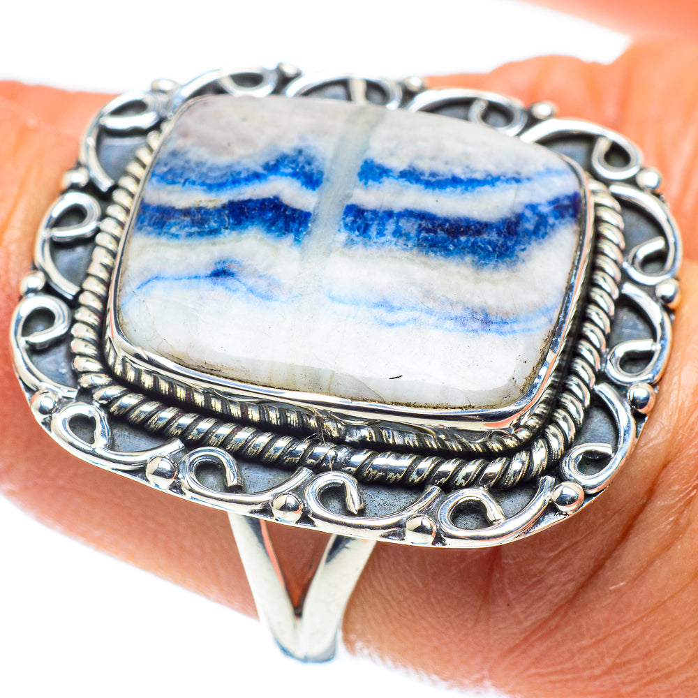 Blue Scheelite Rings handcrafted by Ana Silver Co - RING58851