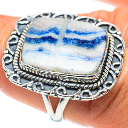 Blue Scheelite Rings handcrafted by Ana Silver Co - RING58851