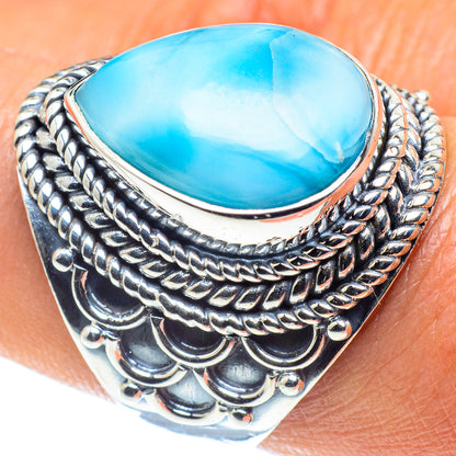 Larimar Rings handcrafted by Ana Silver Co - RING58854