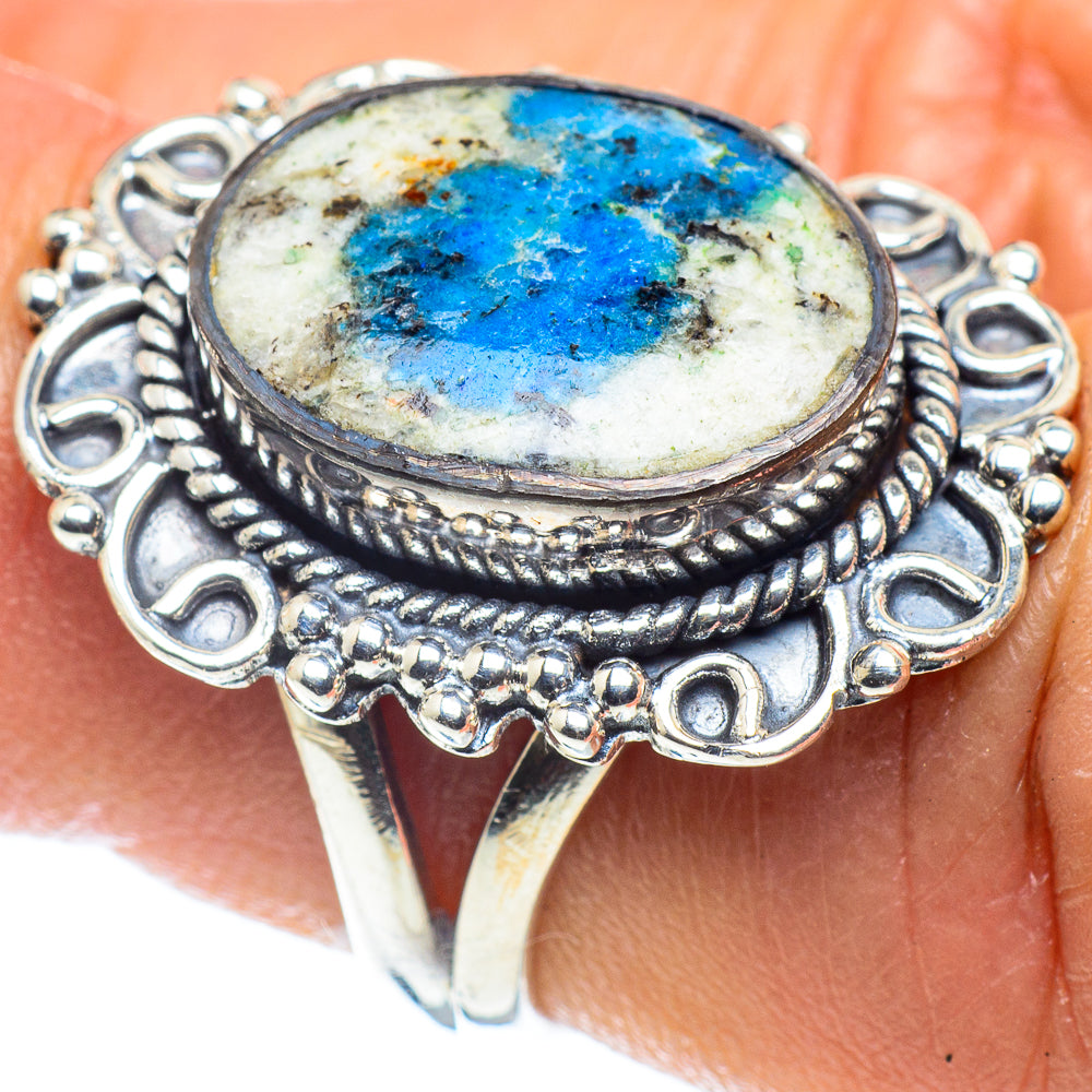 K2 Blue Azurite Rings handcrafted by Ana Silver Co - RING58859