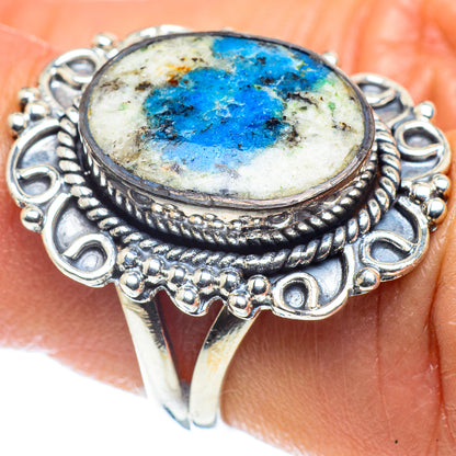 K2 Blue Azurite Rings handcrafted by Ana Silver Co - RING58859