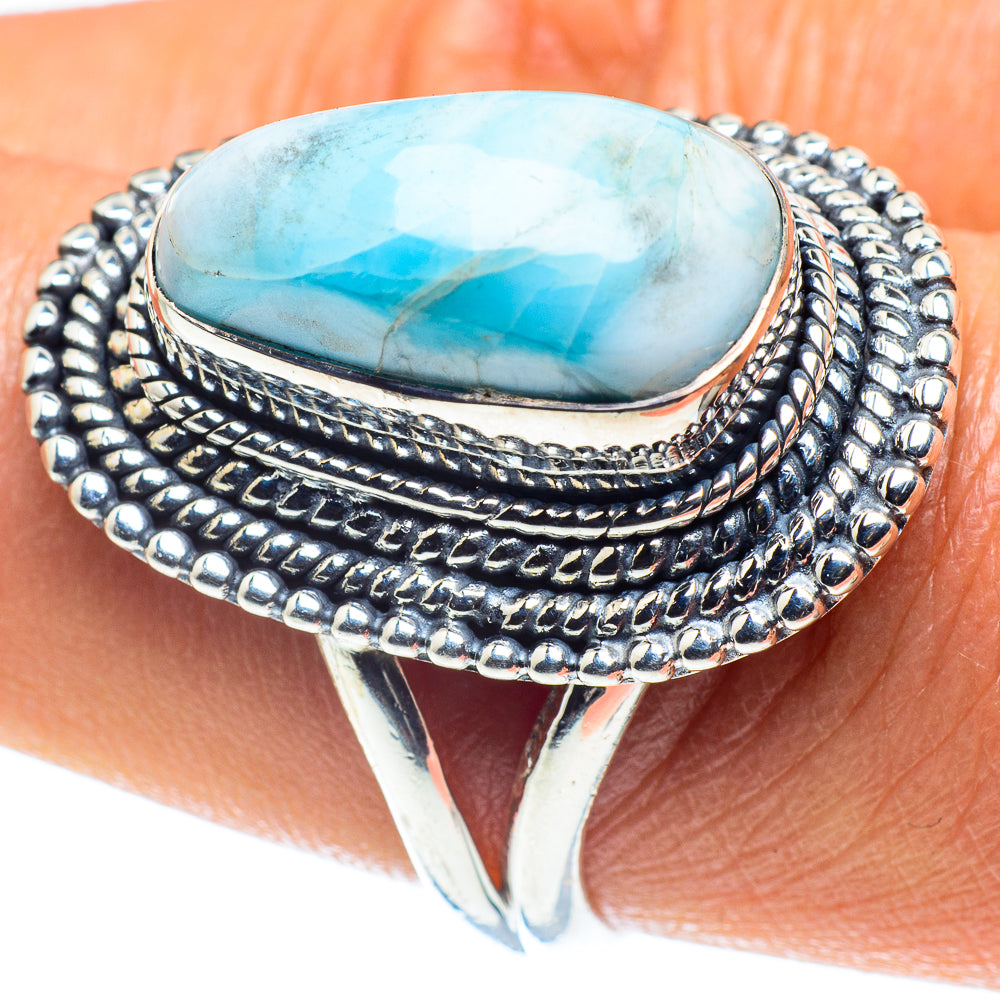 Larimar Rings handcrafted by Ana Silver Co - RING58863