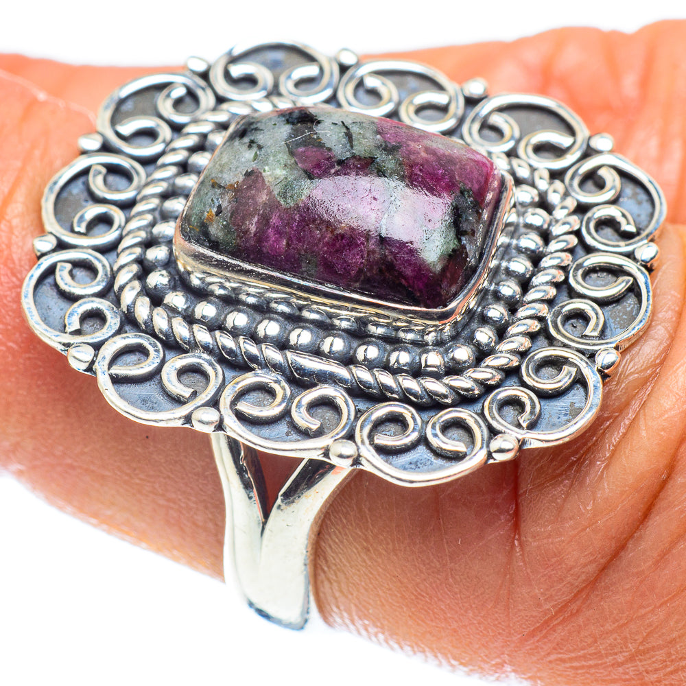 Russian Eudialyte Rings handcrafted by Ana Silver Co - RING58873