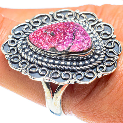 Cobalto Calcite Druzy Rings handcrafted by Ana Silver Co - RING58874
