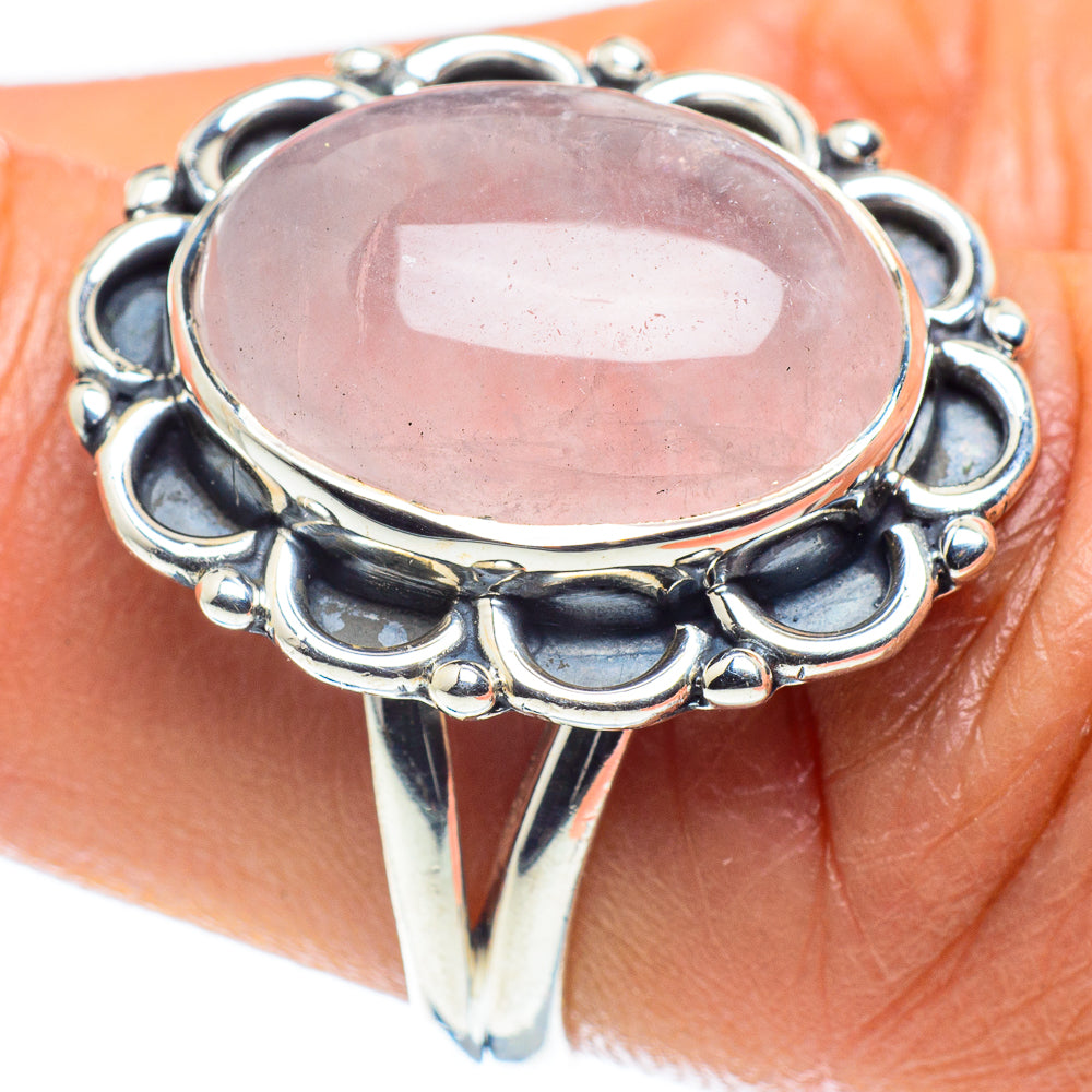 Rose Quartz Rings handcrafted by Ana Silver Co - RING58883