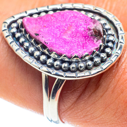 Cobalto Calcite Druzy Rings handcrafted by Ana Silver Co - RING58884