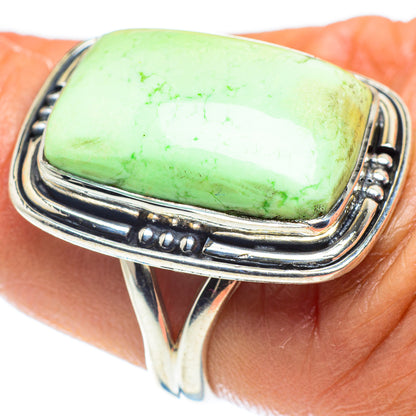 Lemon Chrysoprase Rings handcrafted by Ana Silver Co - RING58887