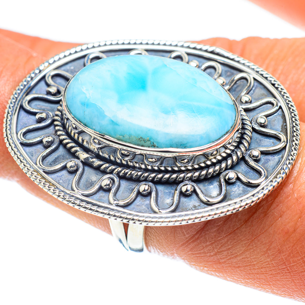 Larimar Rings handcrafted by Ana Silver Co - RING58894