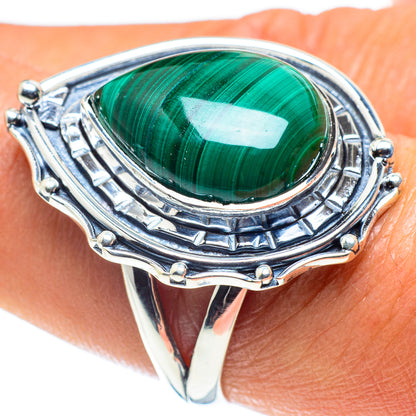 Malachite Rings handcrafted by Ana Silver Co - RING58895