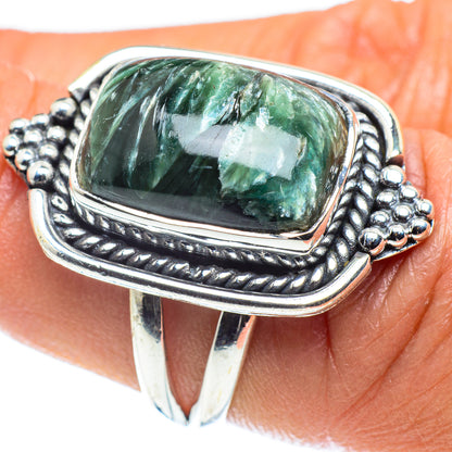 Seraphinite Rings handcrafted by Ana Silver Co - RING58896