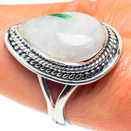 Green Tourmaline In Quartz Rings handcrafted by Ana Silver Co - RING58908
