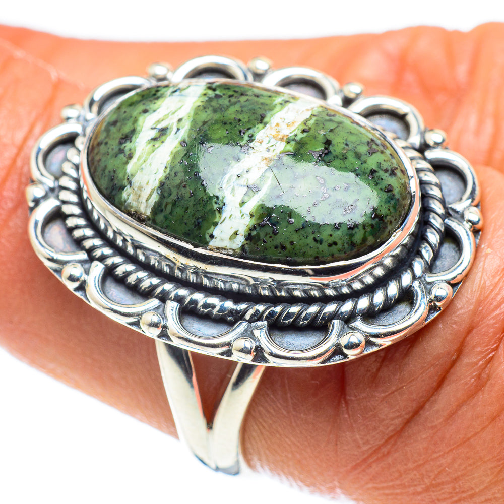 Lizard Jasper Rings handcrafted by Ana Silver Co - RING58909