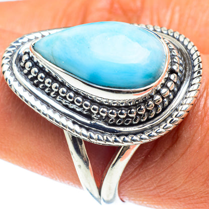 Larimar Rings handcrafted by Ana Silver Co - RING58918
