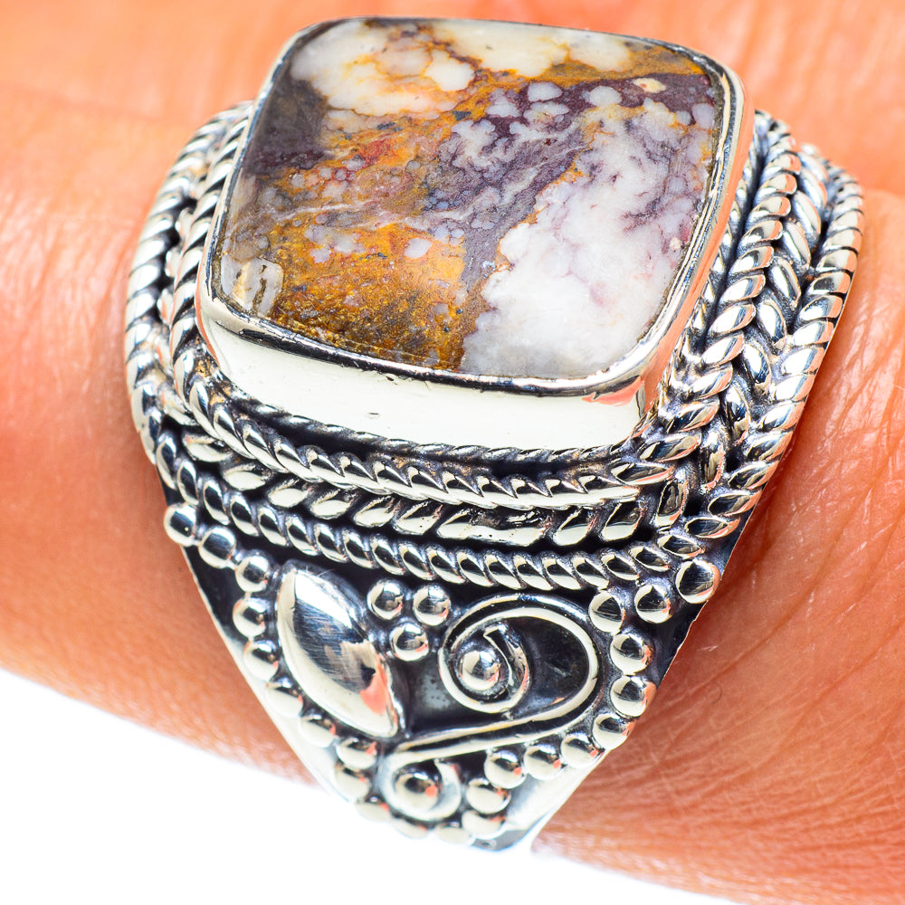 Peanut Wood Jasper Rings handcrafted by Ana Silver Co - RING58922
