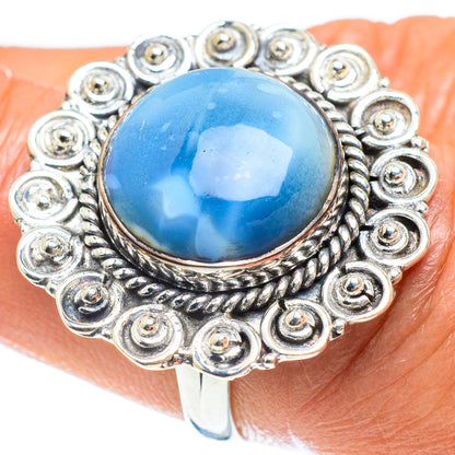 Larimar Rings handcrafted by Ana Silver Co - RING58930