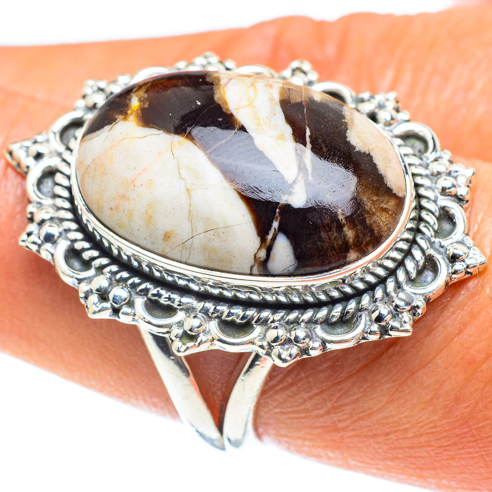 Peanut Wood Jasper Rings handcrafted by Ana Silver Co - RING58935