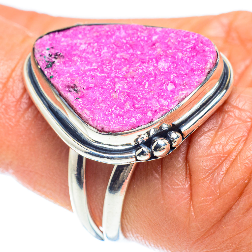 Cobalto Calcite Druzy Rings handcrafted by Ana Silver Co - RING58950
