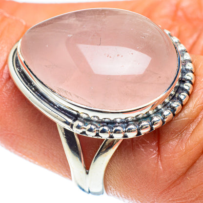 Rose Quartz Rings handcrafted by Ana Silver Co - RING58952