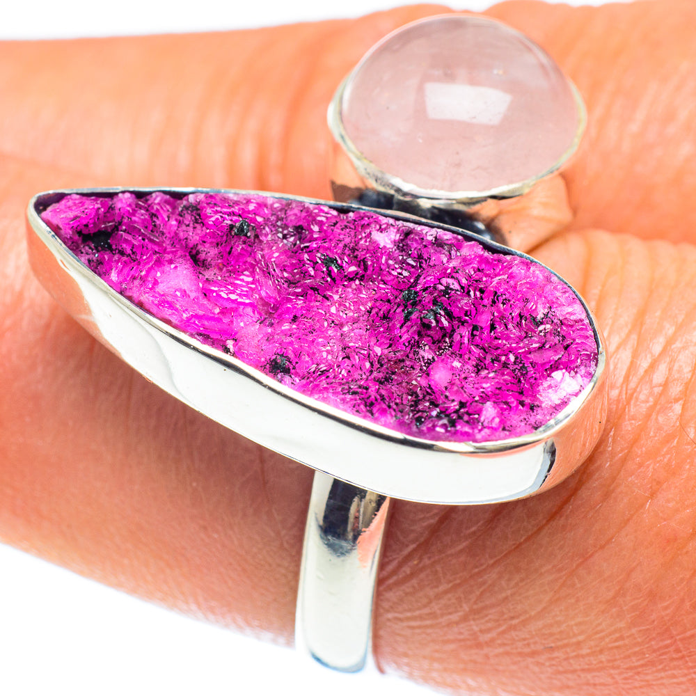 Cobalto Calcite Druzy Rings handcrafted by Ana Silver Co - RING58955