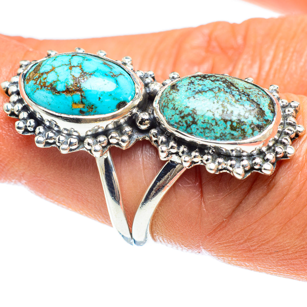 Tibetan Turquoise Rings handcrafted by Ana Silver Co - RING58956