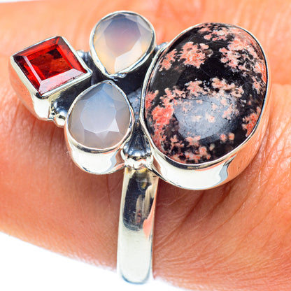 Snowflake Obsidian Rings handcrafted by Ana Silver Co - RING58963