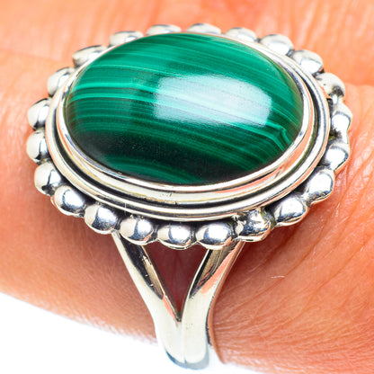 Malachite Rings handcrafted by Ana Silver Co - RING58965
