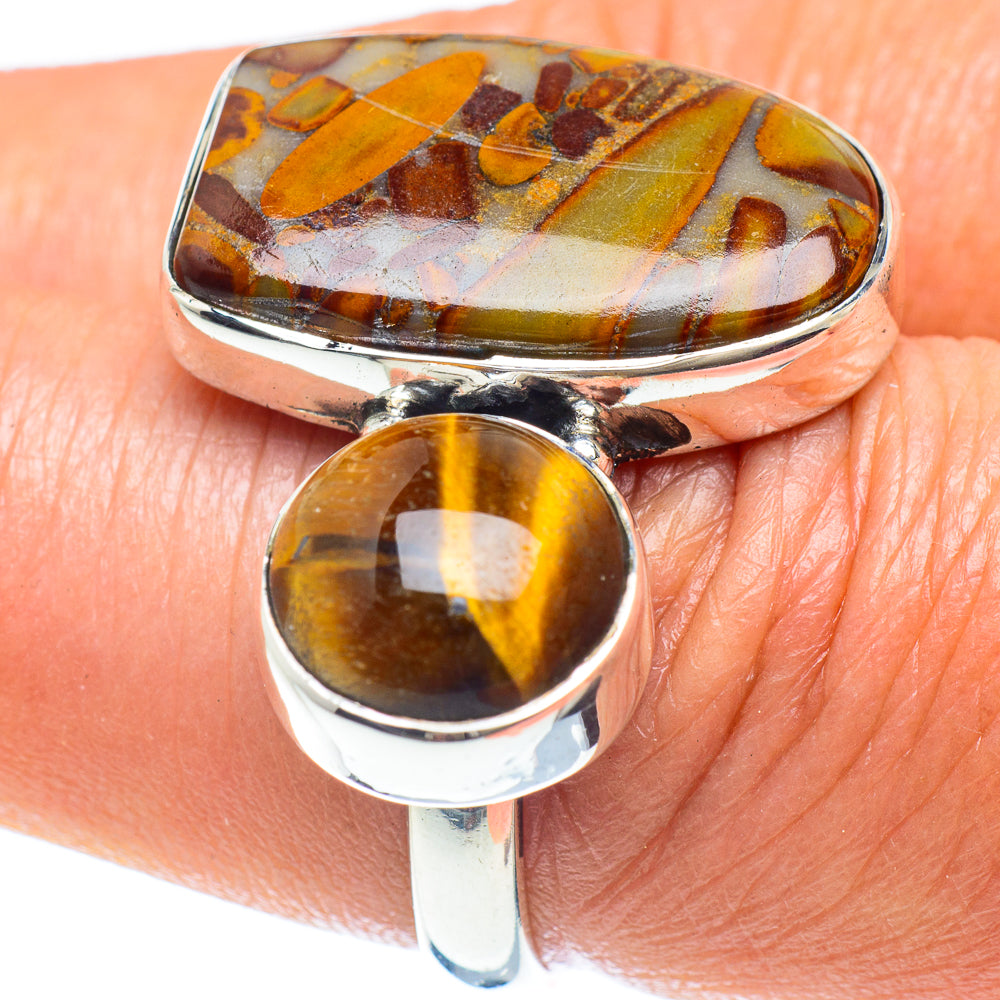 Bamboo Jasper Rings handcrafted by Ana Silver Co - RING58984