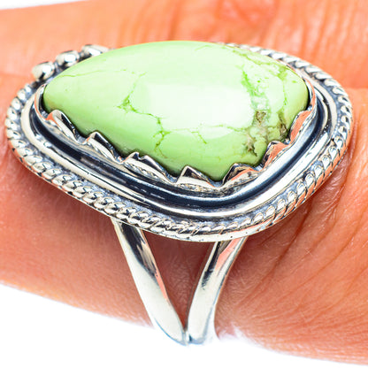 Lemon Chrysoprase Rings handcrafted by Ana Silver Co - RING58987
