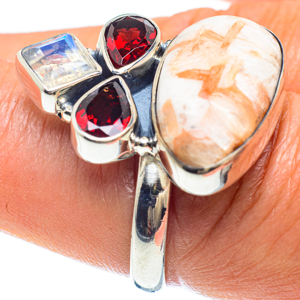 Scolecite Rings handcrafted by Ana Silver Co - RING58988