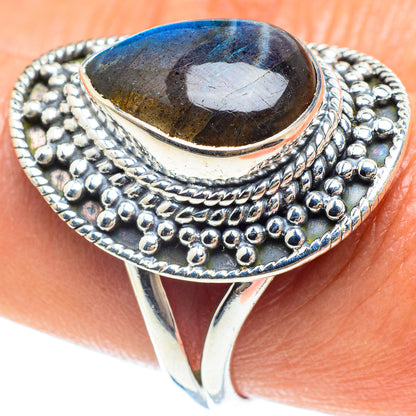 Labradorite Rings handcrafted by Ana Silver Co - RING58992