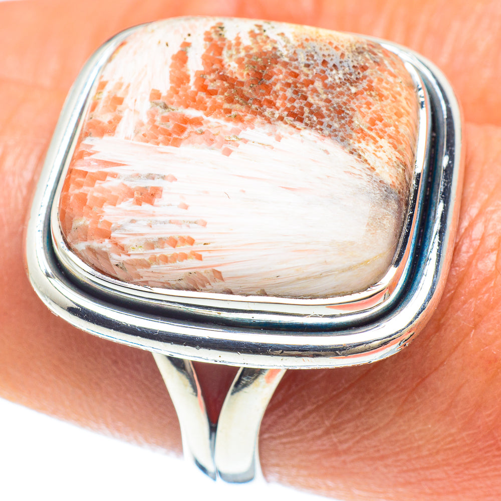 Scolecite Rings handcrafted by Ana Silver Co - RING58993
